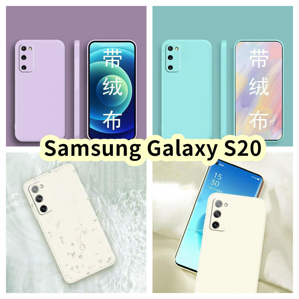 For Samsung Galaxy S20 Cover Drop and wear resistant Silicone Full Case Classic Simple Solid Color Phone Case Cover