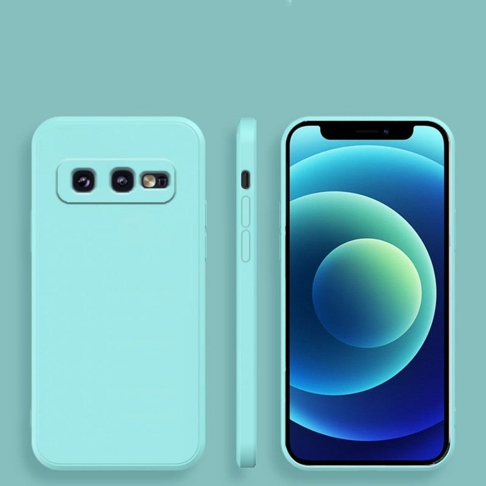 For Samsung Galaxy S10E Cover Drop and wear resistant Silicone Full Case Classic Simple Solid Color Phone Case Cover