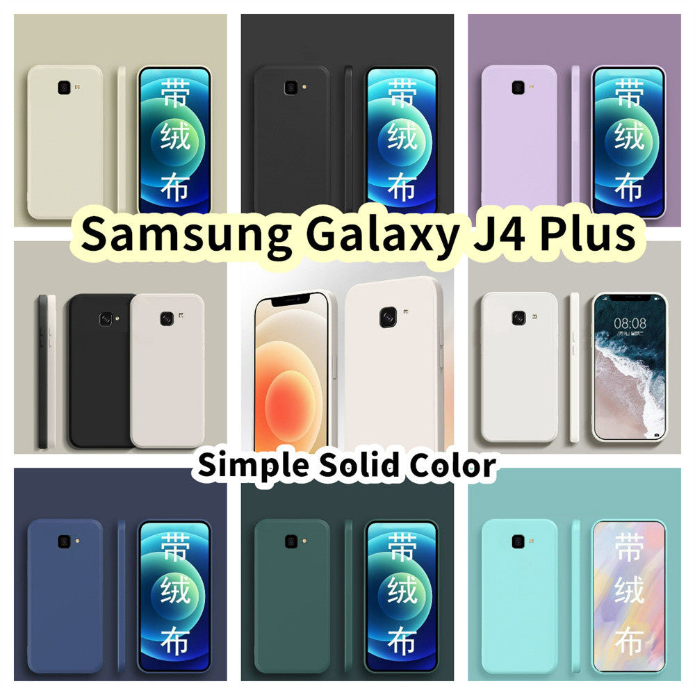 For Samsung Galaxy J4 Plus Cover Drop and wear resistant Silicone Full Case Classic Simple Solid Color Phone Case Cover