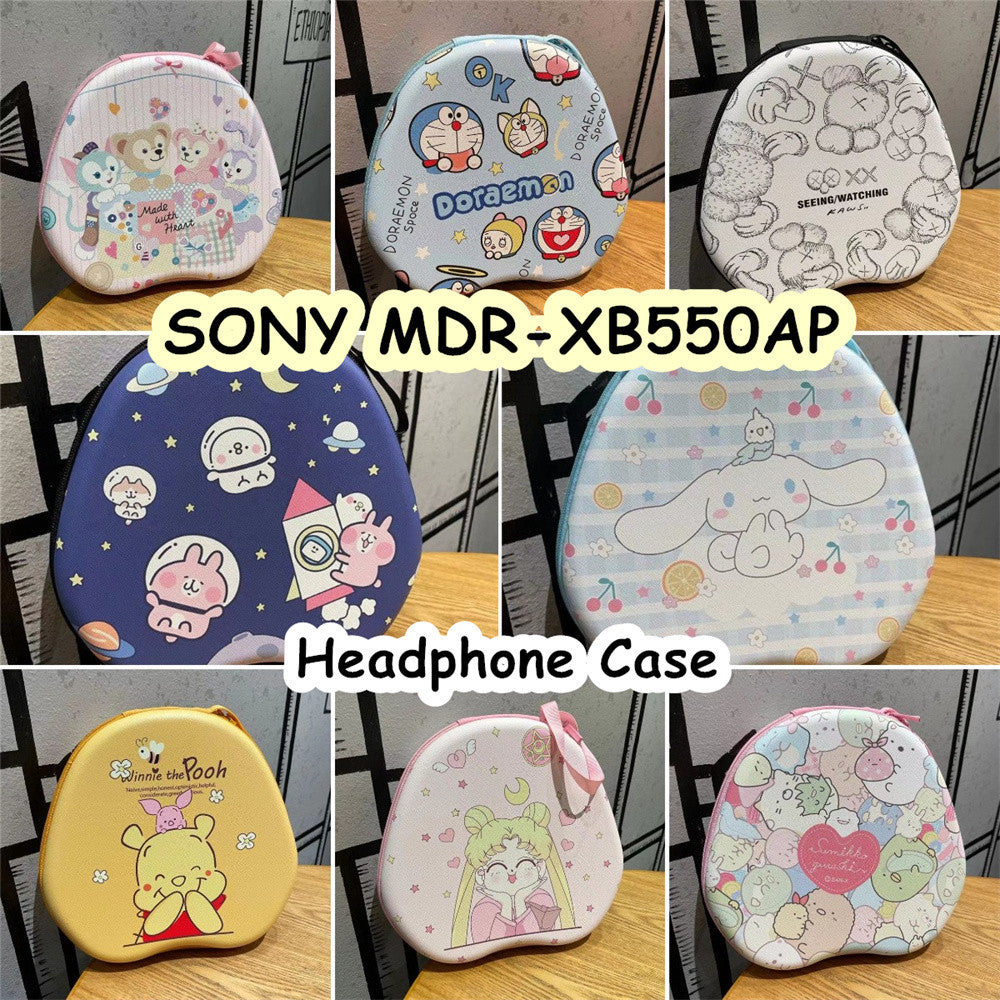 For SONY MDR-XB550AP Headphone Case Cartoon Creative Patterns Headset Earpads Storage Bag Casing Box