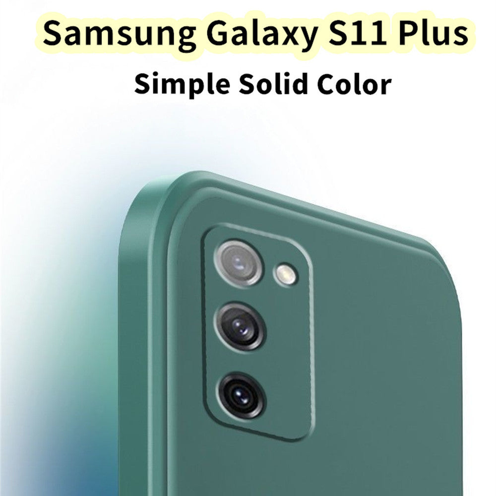 For Samsung Galaxy S11 Plus Cover Drop and wear resistant Silicone Full Case Classic Simple Solid Color Phone Case Cover