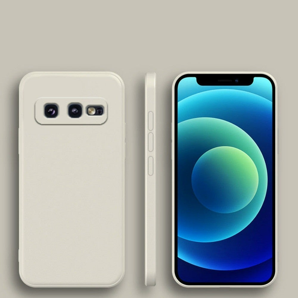 For Samsung Galaxy S10E Cover Drop and wear resistant Silicone Full Case Classic Simple Solid Color Phone Case Cover
