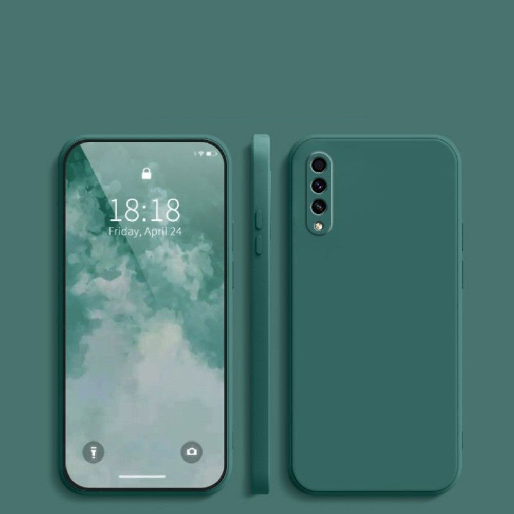 For Samsung Galaxy A50S Cover Drop and wear resistant Silicone Full Case Classic Simple Solid Color Phone Case Cover
