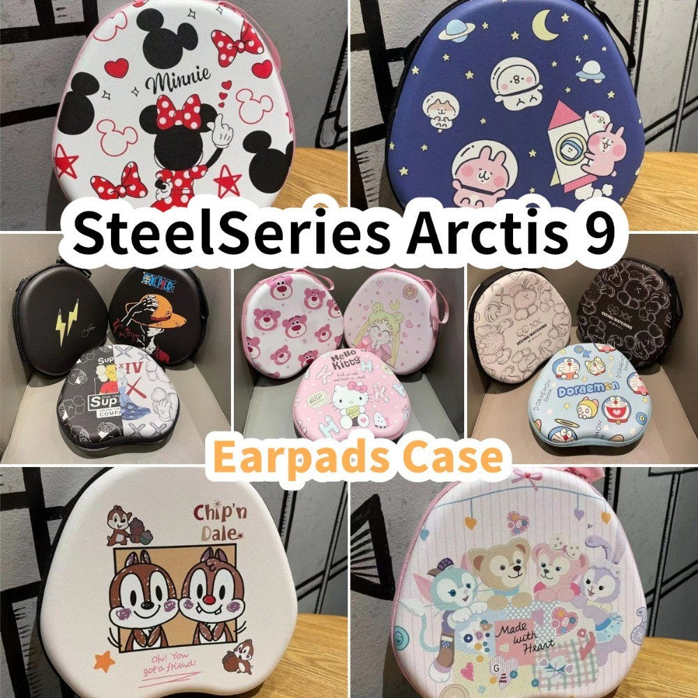 For SteelSeries Arctis 9 Headphone Case Cartoon Creative Patterns Headset Earpads Storage Bag Casing Box