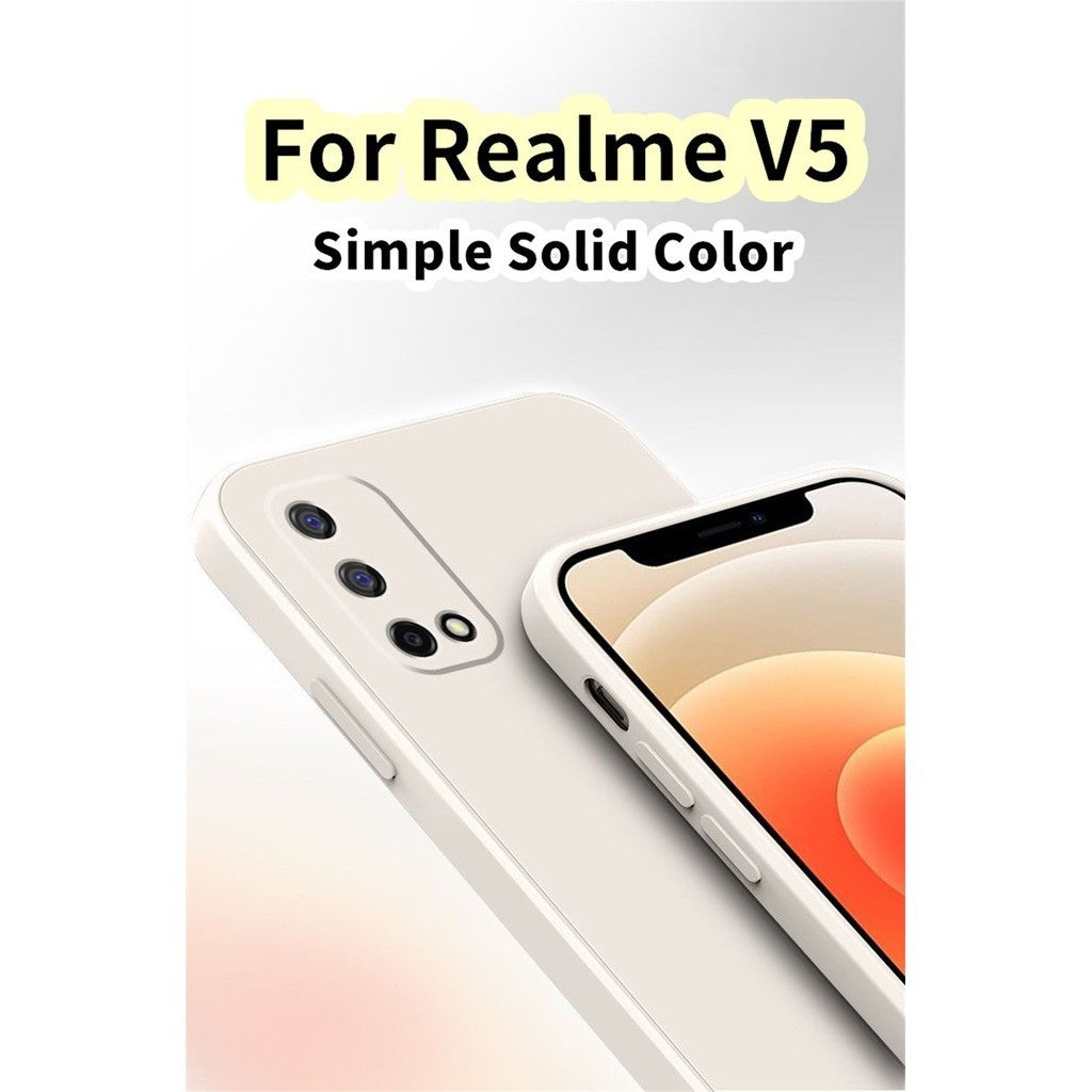 For Realme V5 Cover Drop and wear resistant Silicone Full Case Classic Simple Solid Color Phone Case Cover