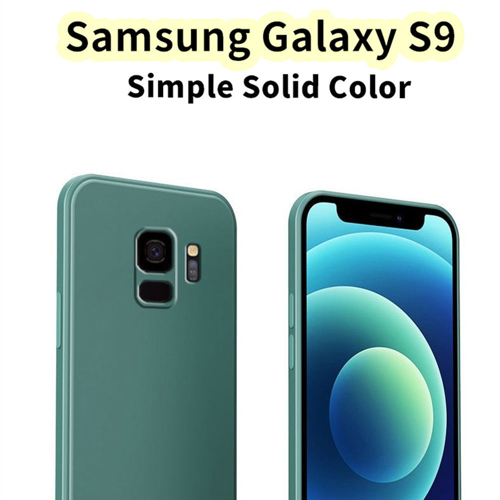 For Samsung Galaxy S9 Cover Drop and wear resistant Silicone Full Case Classic Simple Solid Color Phone Case Cover