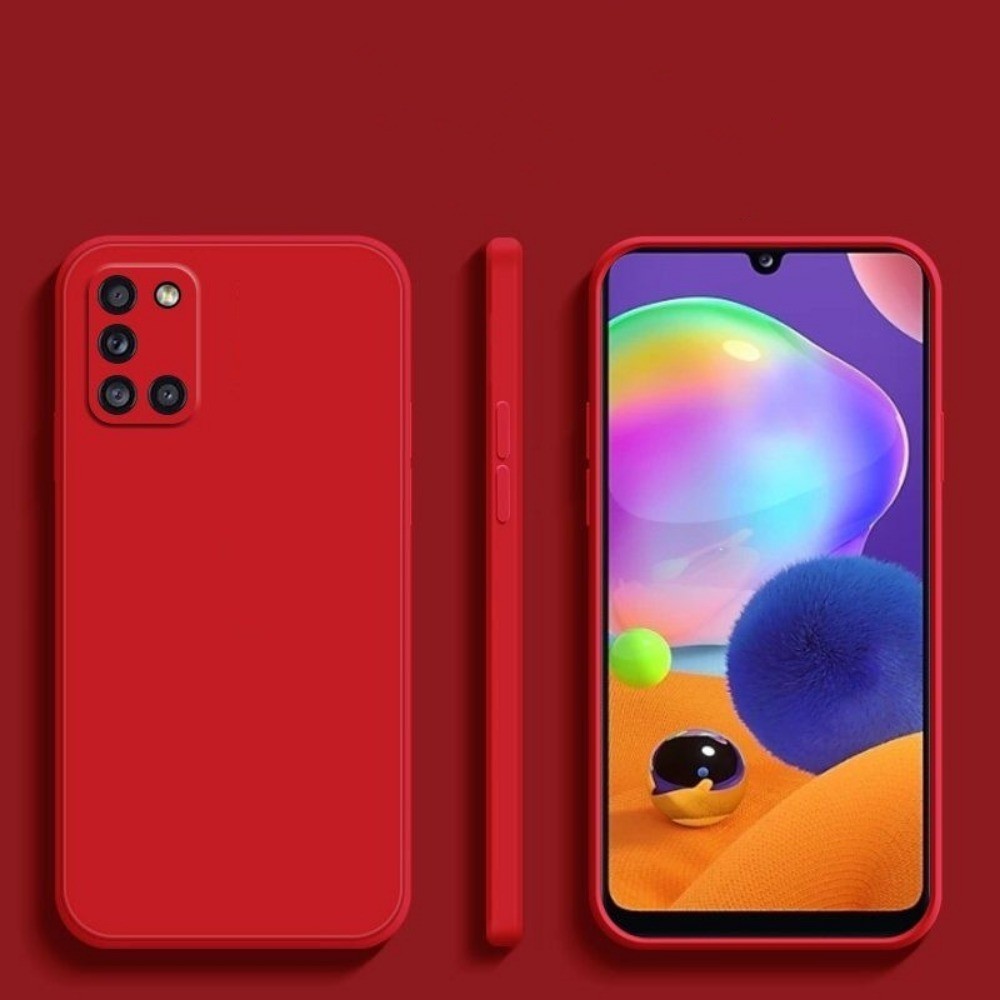 For Samsung Galaxy A31 Cover Drop and wear resistant Silicone Full Case Classic Simple Solid Color Phone Case Cover