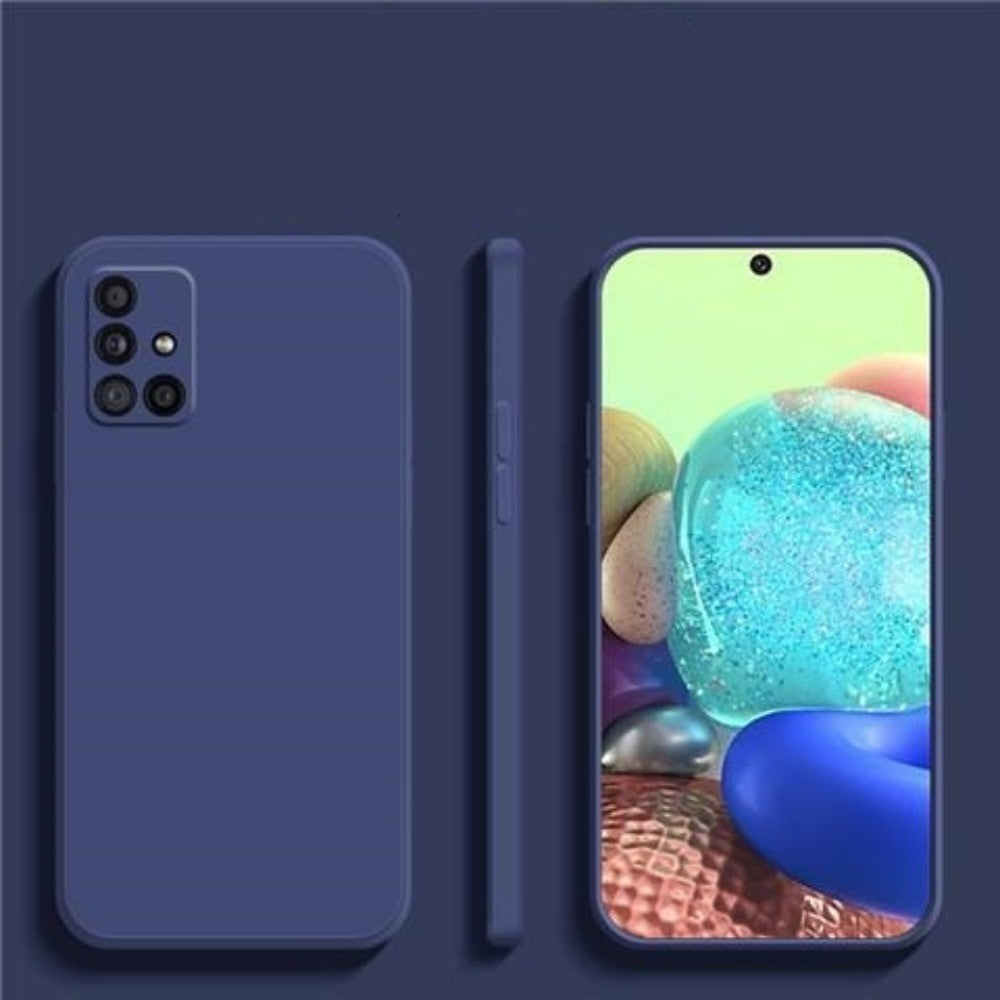 For Samsung Galaxy A51 Cover Drop and wear resistant Silicone Full Case Classic Simple Solid Color Phone Case Cover