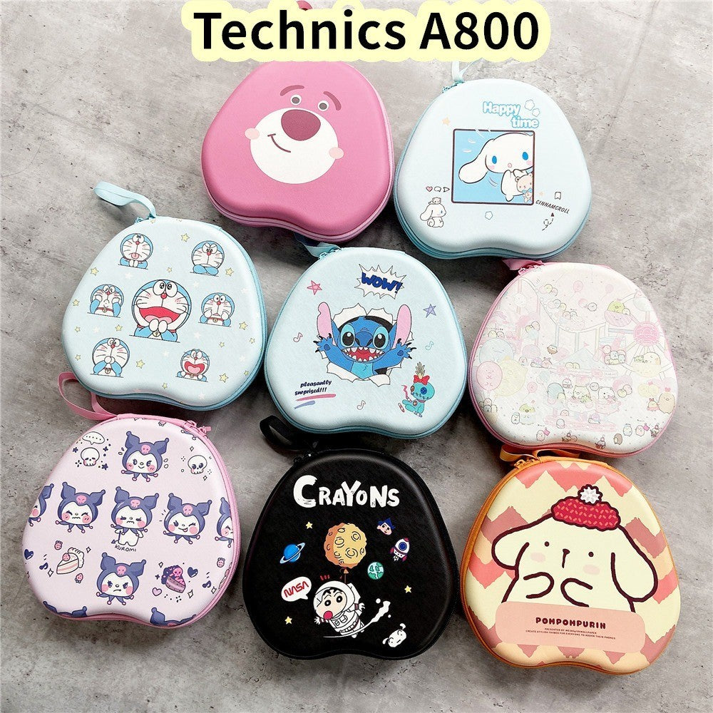 For Technics A800 Headphone Case Cartoon Creative Patterns Headset Earpads Storage Bag Casing Box
