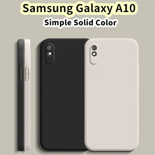 For Samsung Galaxy A10 Cover Drop and wear resistant Silicone Full Case Classic Simple Solid Color Phone Case Cover