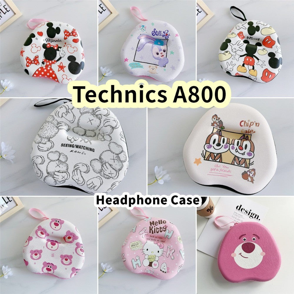 For Technics A800 Headphone Case Cartoon Creative Patterns Headset Earpads Storage Bag Casing Box