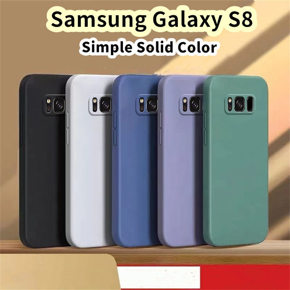 For Samsung Galaxy S8 Cover Drop and wear resistant Silicone Full Case Classic Simple Solid Color Phone Case Cover