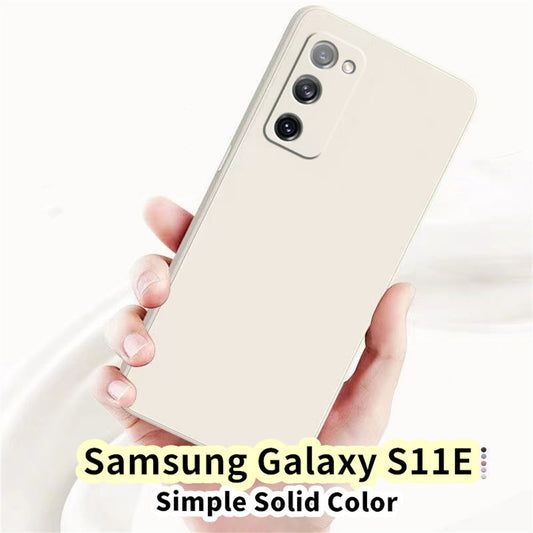 For Samsung Galaxy S11E Cover Drop and wear resistant Silicone Full Case Classic Simple Solid Color Phone Case Cover