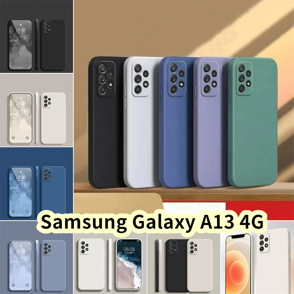 For Samsung Galaxy A13 4G Cover Drop and wear resistant Silicone Full Case Classic Simple Solid Color Phone Case Cover