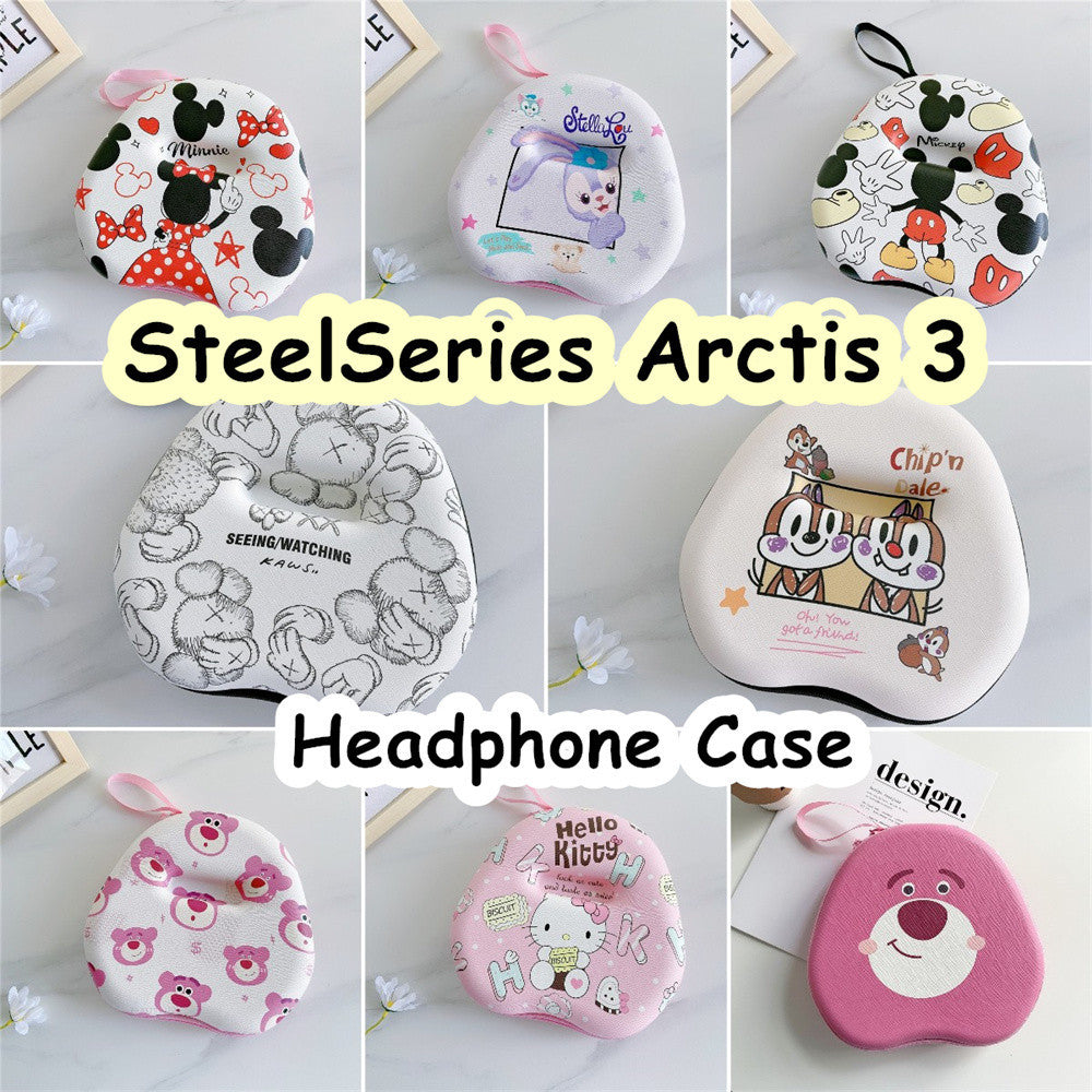 For SteelSeries Arctis 3 Headphone Case Cartoon Creative Patterns Headset Earpads Storage Bag Casing Box