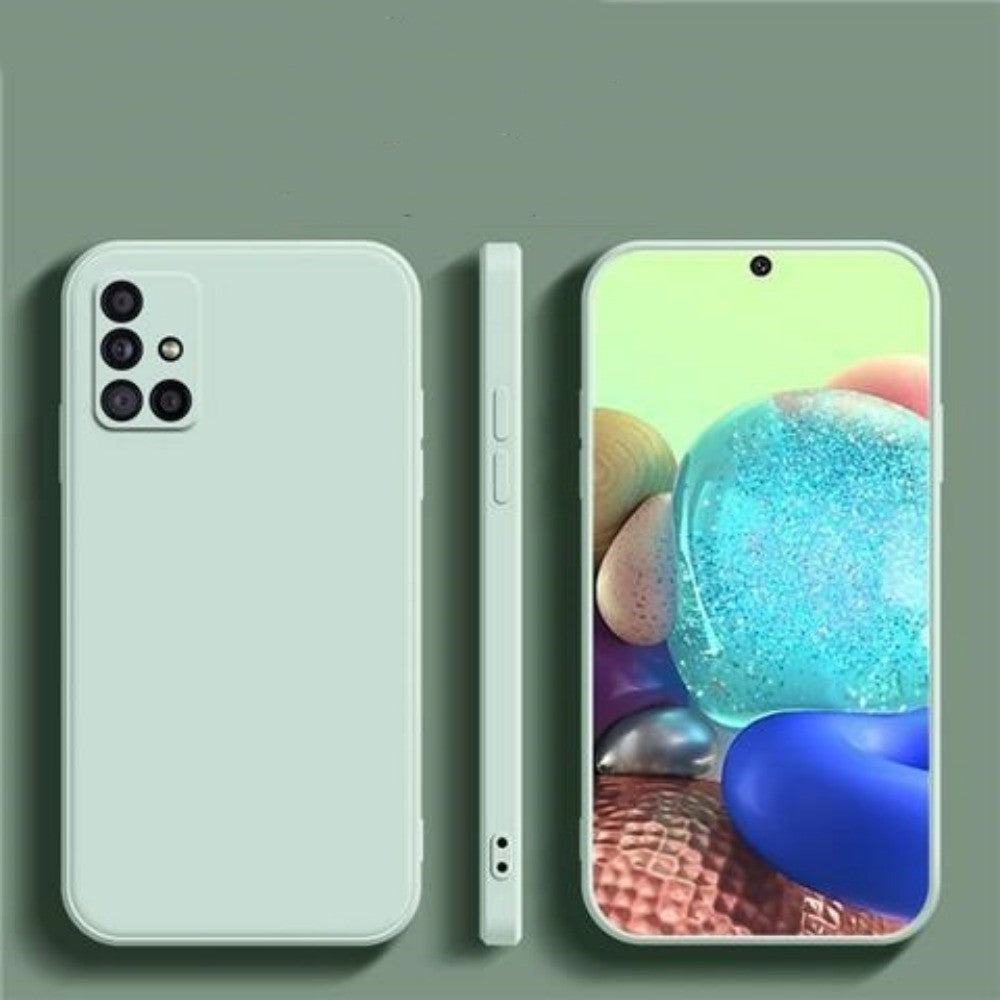 For Samsung Galaxy A51 Cover Drop and wear resistant Silicone Full Case Classic Simple Solid Color Phone Case Cover