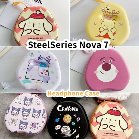 For SteelSeries Nova 7 Headphone Case Cartoon Creative Patterns Headset Earpads Storage Bag Casing Box