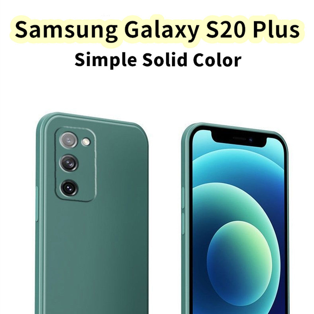 For Samsung Galaxy S20 Plus Cover Drop and wear resistant Silicone Full Case Classic Simple Solid Color Phone Case Cover