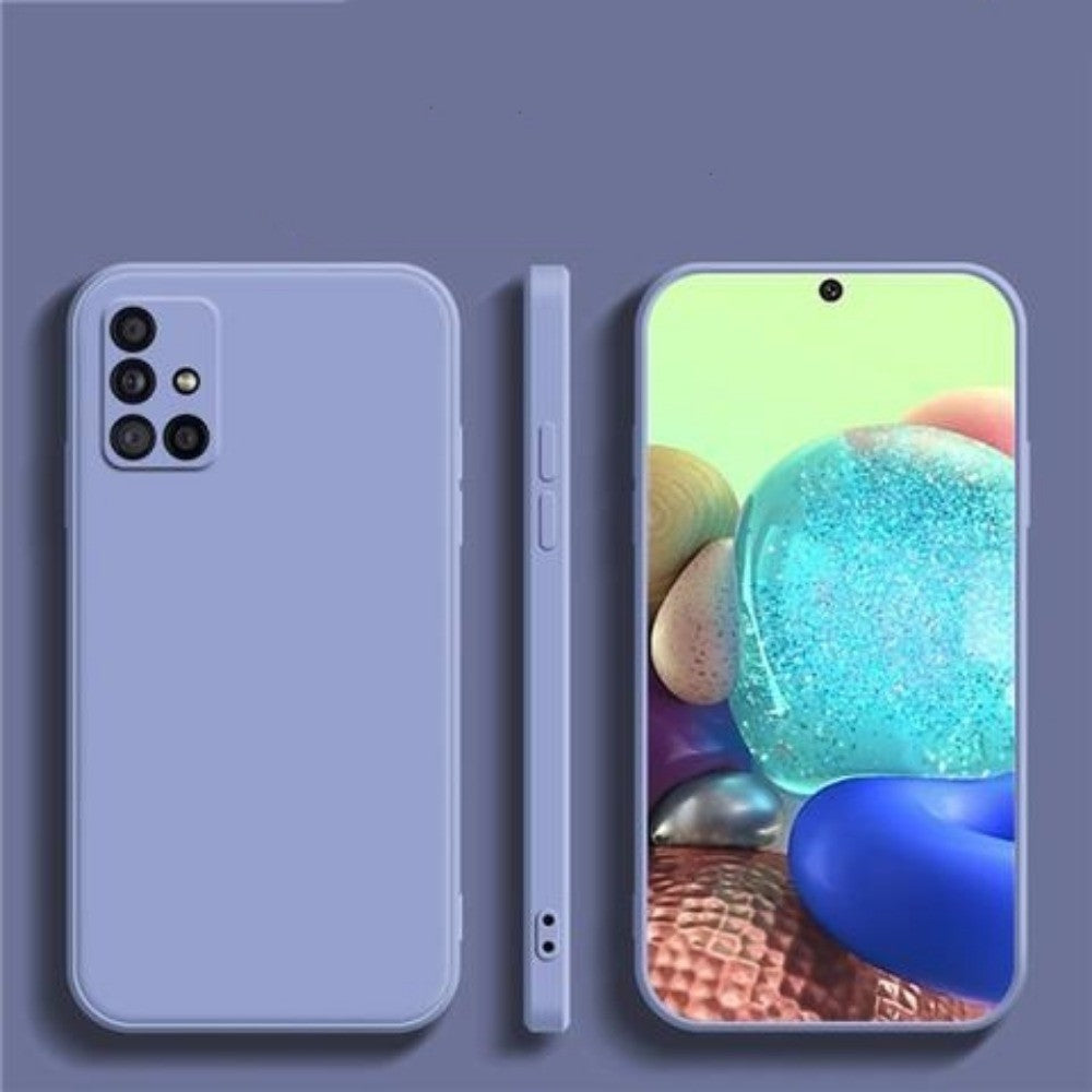 For Samsung Galaxy A71 Cover Drop and wear resistant Silicone Full Case Classic Simple Solid Color Phone Case Cover