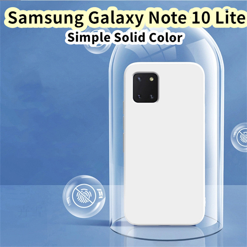 For Samsung Galaxy Note 10 Lite Cover Drop and wear resistant Silicone Full Case Classic Simple Solid Color Phone Case Cover