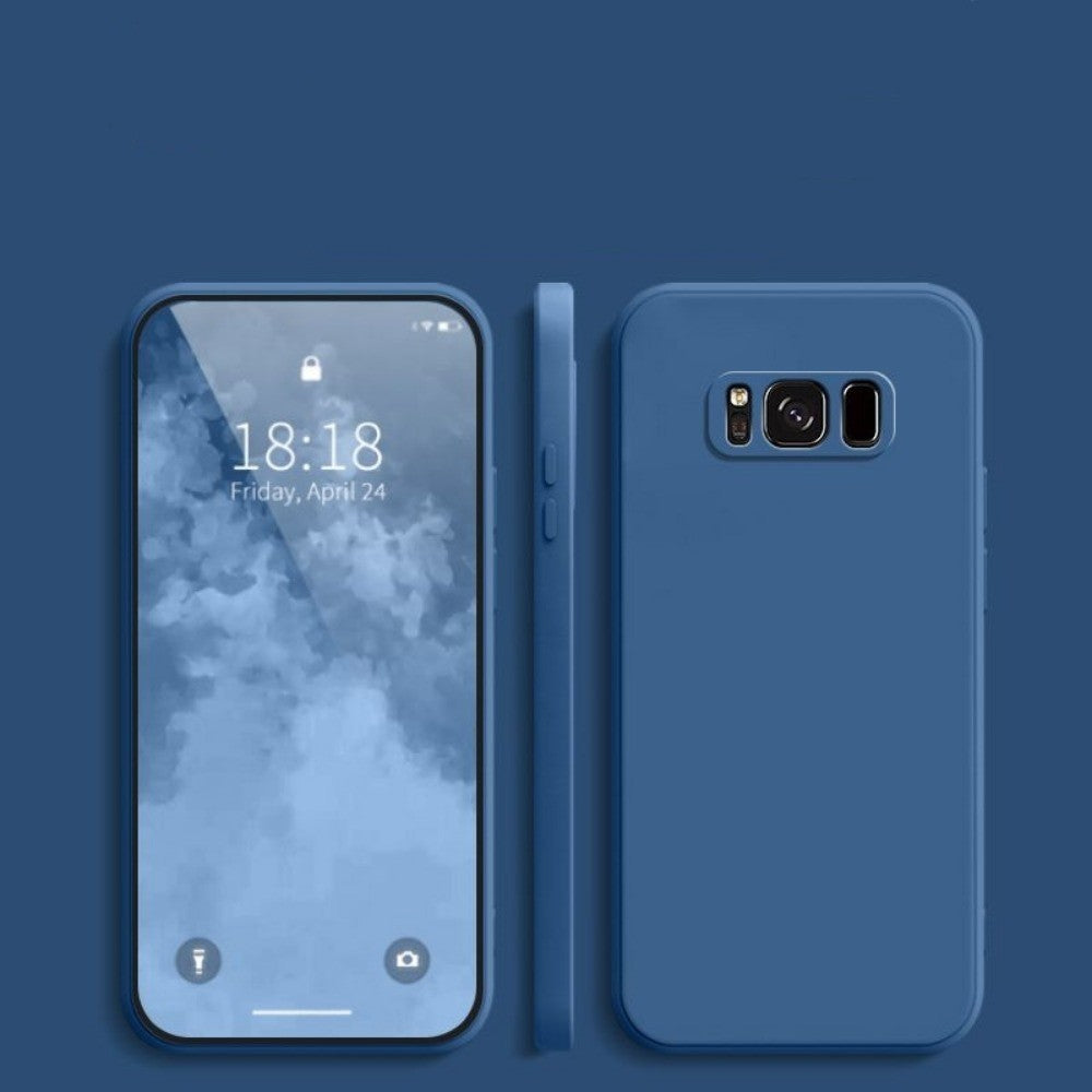 For Samsung Galaxy S8 Cover Drop and wear resistant Silicone Full Case Classic Simple Solid Color Phone Case Cover