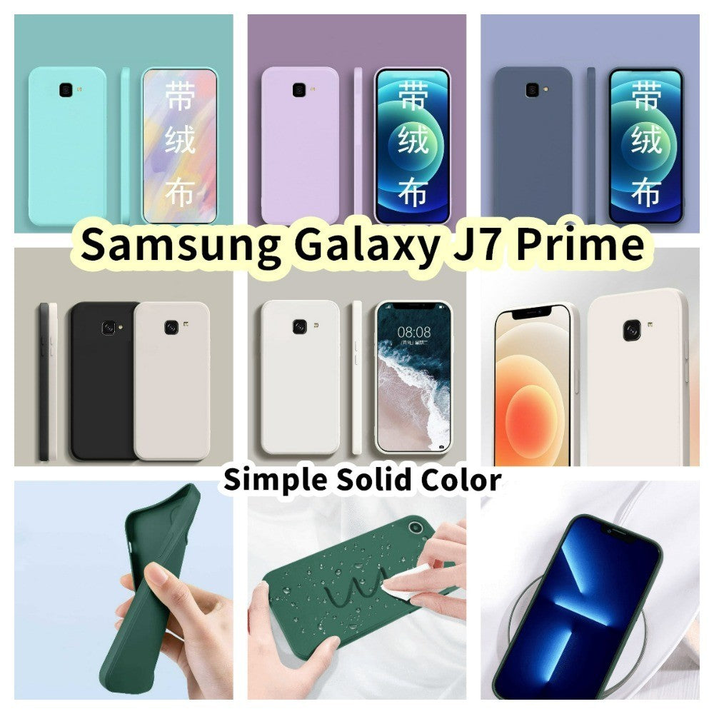 For Samsung Galaxy J7 Prime Cover Drop and wear resistant Silicone Full Case Classic Simple Solid Color Phone Case Cover
