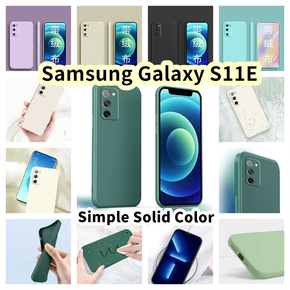 For Samsung Galaxy S11E Cover Drop and wear resistant Silicone Full Case Classic Simple Solid Color Phone Case Cover