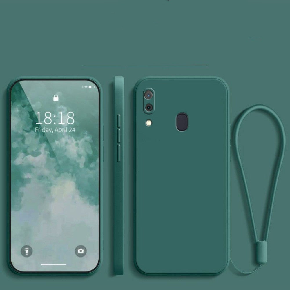 For Samsung Galaxy A40 Cover Drop and wear resistant Silicone Full Case Classic Simple Solid Color Phone Case Cover