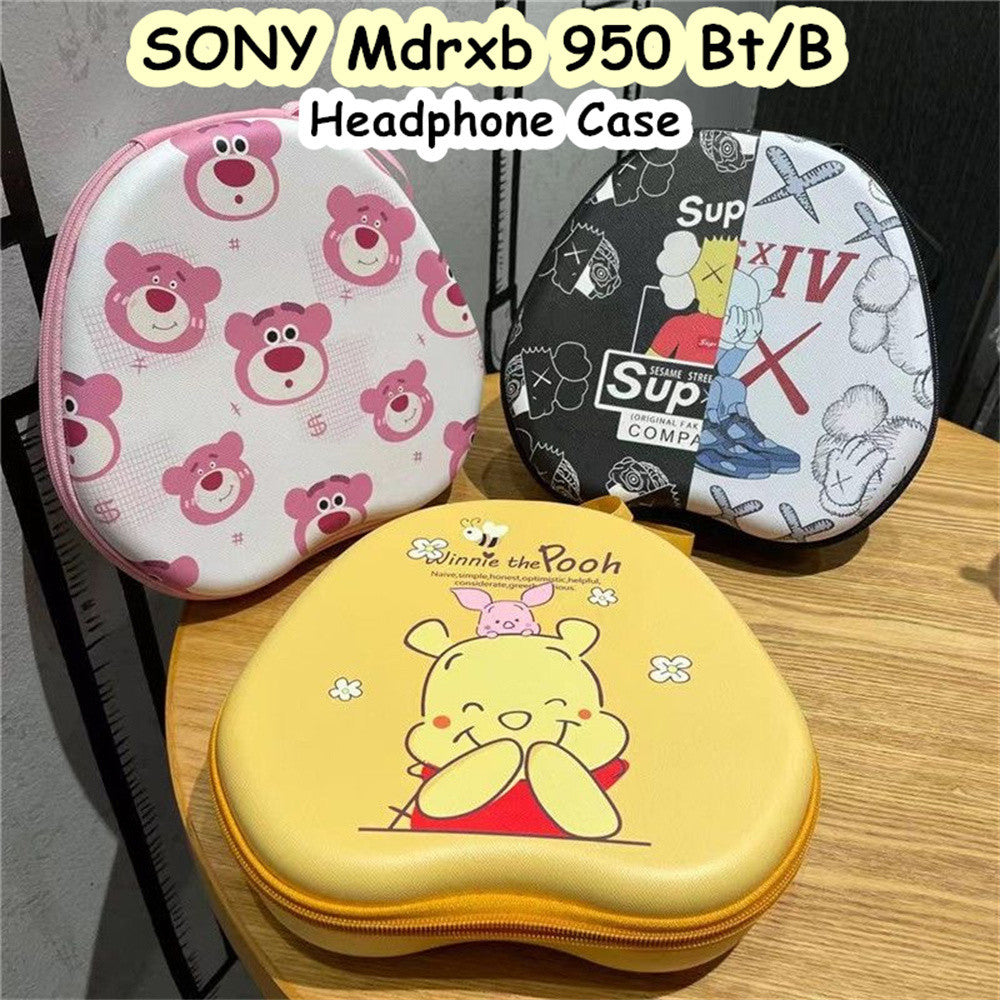For SONY Mdrxb 950 Bt/B Headphone Case Cartoon Creative Patterns Headset Earpads Storage Bag Casing Box