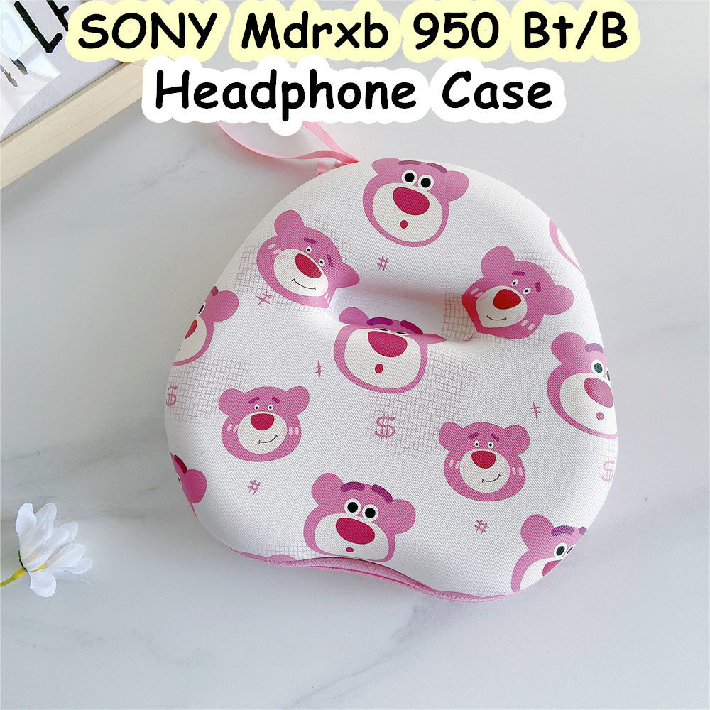 For SONY Mdrxb 950 Bt/B Headphone Case Cartoon Creative Patterns Headset Earpads Storage Bag Casing Box