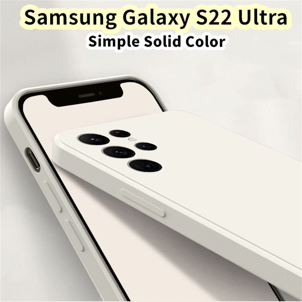 For Samsung Galaxy S22 Ultra Cover Drop and wear resistant Silicone Full Case Classic Simple Solid Color Phone Case Cover
