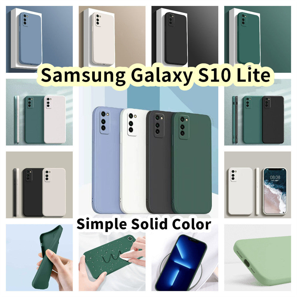 For Samsung Galaxy S10 Lite Cover Drop and wear resistant Silicone Full Case Classic Simple Solid Color Phone Case Cover