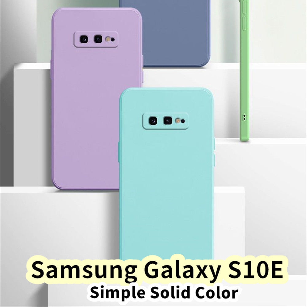 For Samsung Galaxy S10E Cover Drop and wear resistant Silicone Full Case Classic Simple Solid Color Phone Case Cover