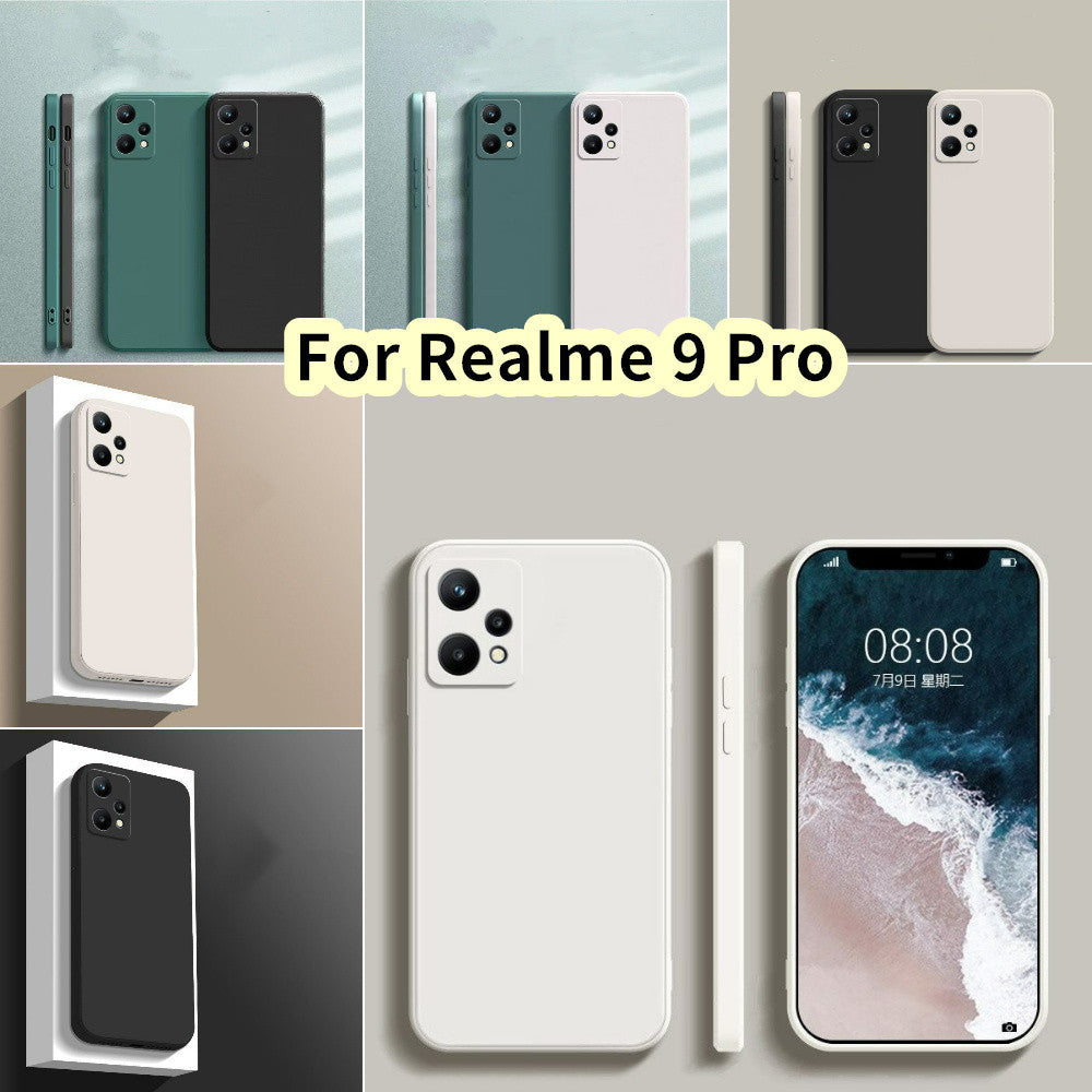For Realme 9 Pro Cover Drop and wear resistant Silicone Full Case Classic Simple Solid Color Phone Case Cover