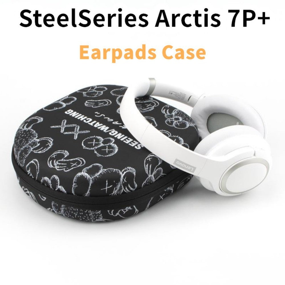 For SteelSeries Arctis 7P+ Headphone Case Cartoon Creative Patterns Headset Earpads Storage Bag Casing Box