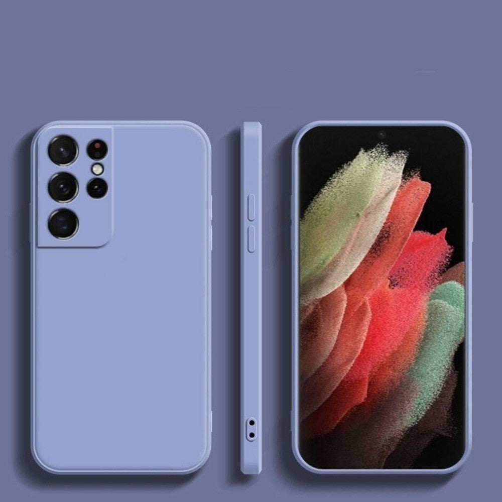 For Samsung Galaxy S21 Ultra Cover Drop and wear resistant Silicone Full Case Classic Simple Solid Color Phone Case Cover