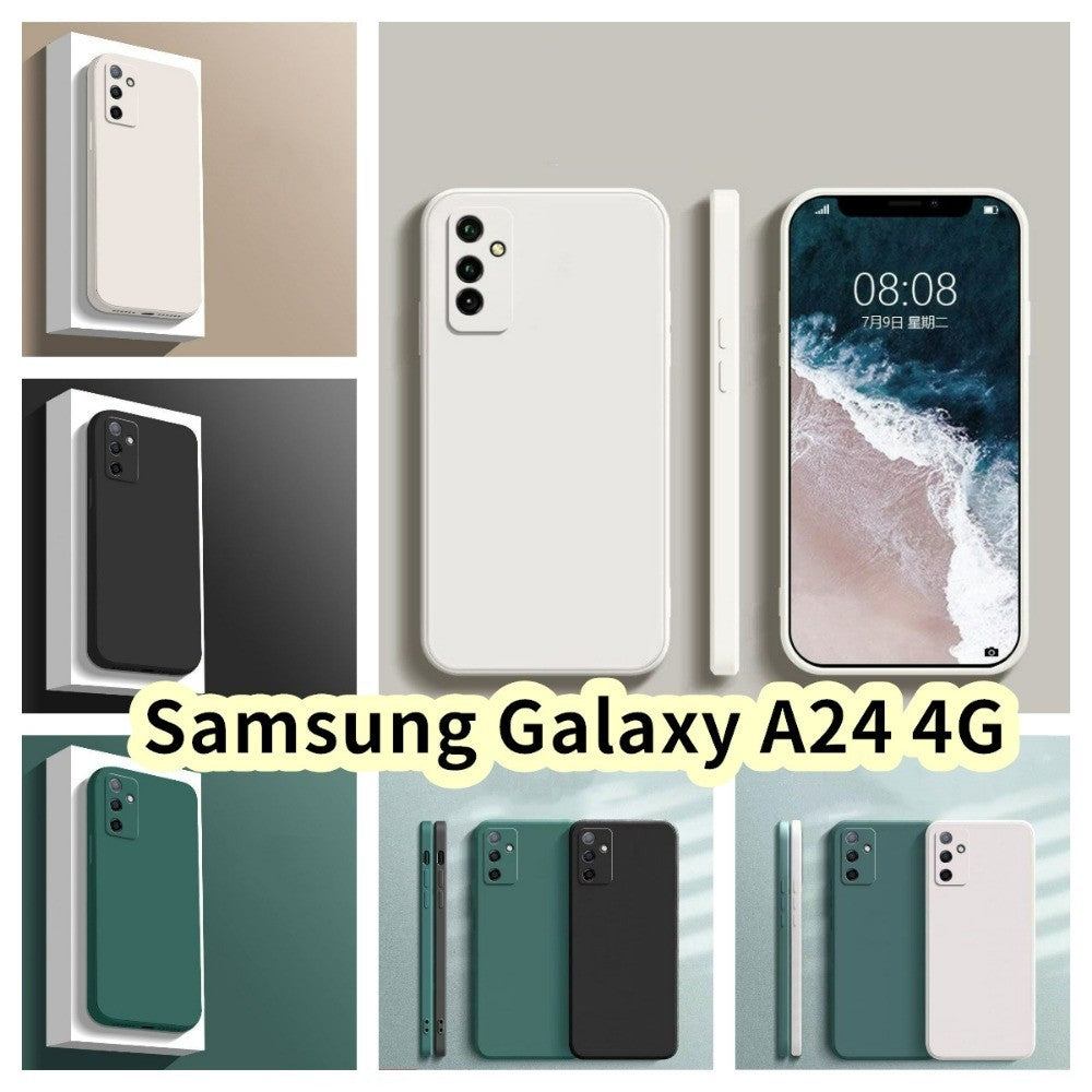 For Samsung Galaxy A24 4G Cover Drop and wear resistant Silicone Full Case Classic Simple Solid Color Phone Case Cover