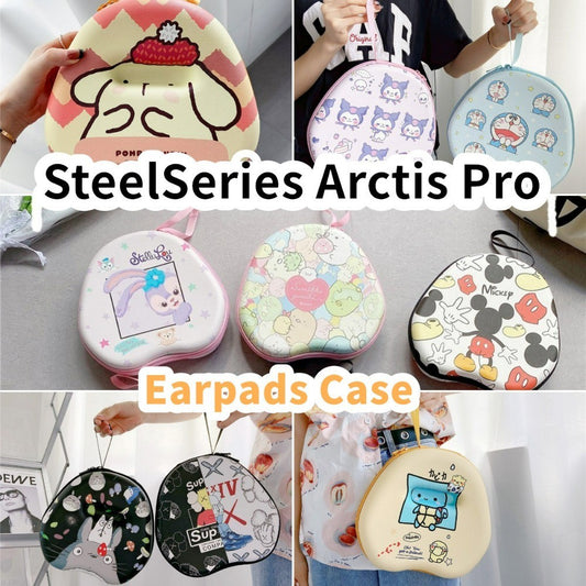 For SteelSeries Arctis Pro Headphone Case Cartoon Creative Patterns Headset Earpads Storage Bag Casing Box