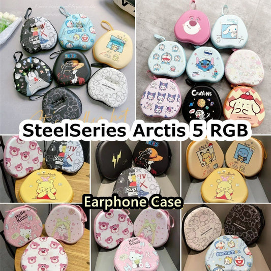 For SteelSeries Arctis 5 RGB Headphone Case Cartoon Creative Patterns Headset Earpads Storage Bag Casing Box