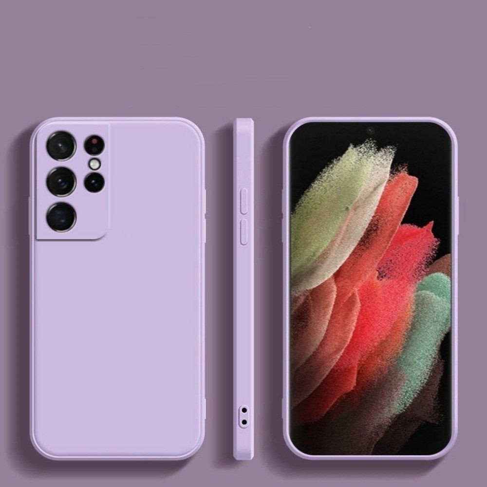 For Samsung Galaxy S21 Ultra Cover Drop and wear resistant Silicone Full Case Classic Simple Solid Color Phone Case Cover