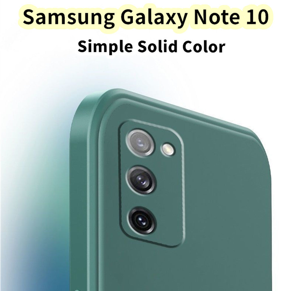 For Samsung Galaxy Note 10 Cover Drop and wear resistant Silicone Full Case Classic Simple Solid Color Phone Case Cover