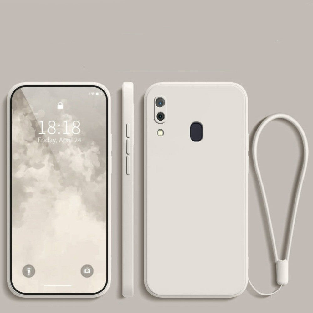 For Samsung Galaxy A40 Cover Drop and wear resistant Silicone Full Case Classic Simple Solid Color Phone Case Cover