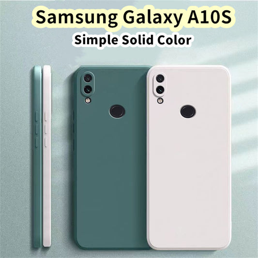 For Samsung Galaxy A10S Cover Drop and wear resistant Silicone Full Case Classic Simple Solid Color Phone Case Cover