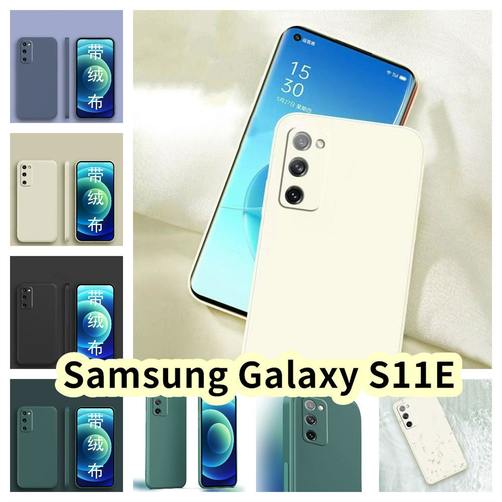 For Samsung Galaxy S11E Cover Drop and wear resistant Silicone Full Case Classic Simple Solid Color Phone Case Cover
