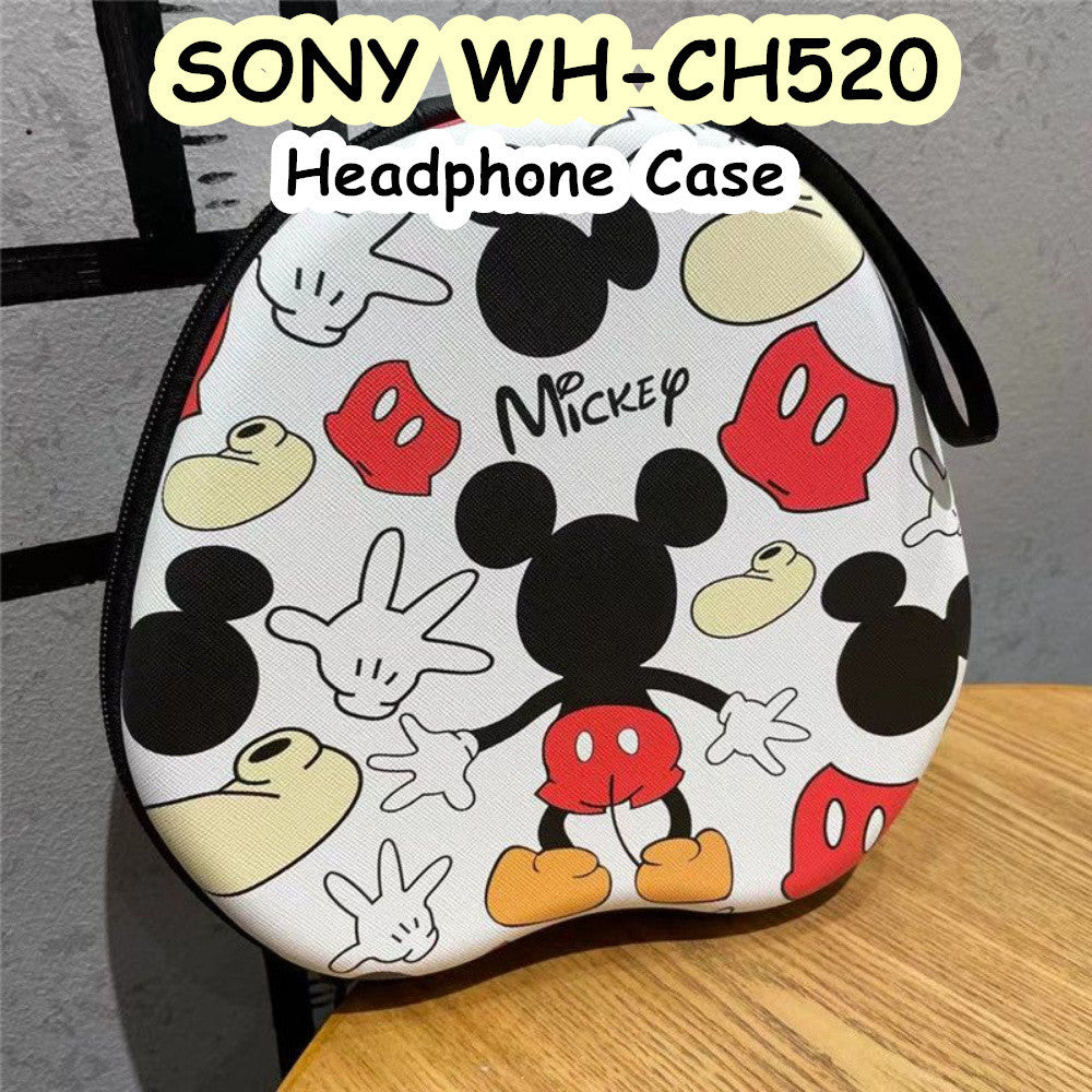 For SONY WH-CH520 Headphone Case Cartoon Creative Patterns Headset Earpads Storage Bag Casing Box