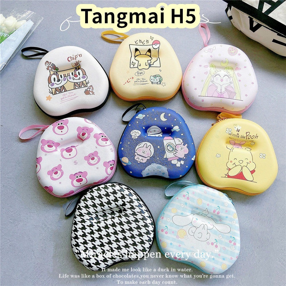 For Tangmai H5 Headphone Case Cartoon Creative Patterns Headset Earpads Storage Bag Casing Box