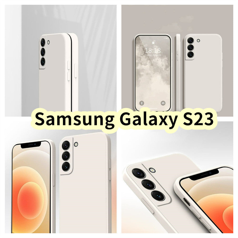 For Samsung Galaxy S23 Cover Drop and wear resistant Silicone Full Case Classic Simple Solid Color Phone Case Cover