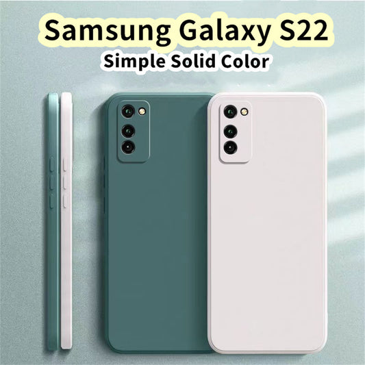 For Samsung Galaxy S22 Cover Drop and wear resistant Silicone Full Case Classic Simple Solid Color Phone Case Cover