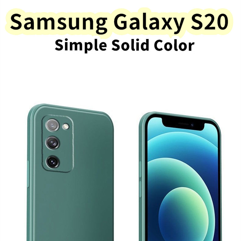 For Samsung Galaxy S20 Cover Drop and wear resistant Silicone Full Case Classic Simple Solid Color Phone Case Cover