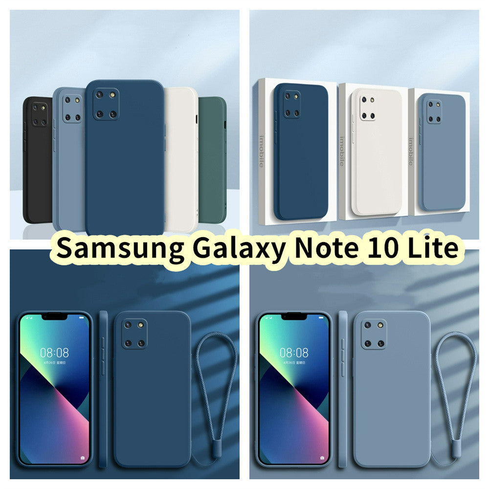 For Samsung Galaxy Note 10 Lite Cover Drop and wear resistant Silicone Full Case Classic Simple Solid Color Phone Case Cover
